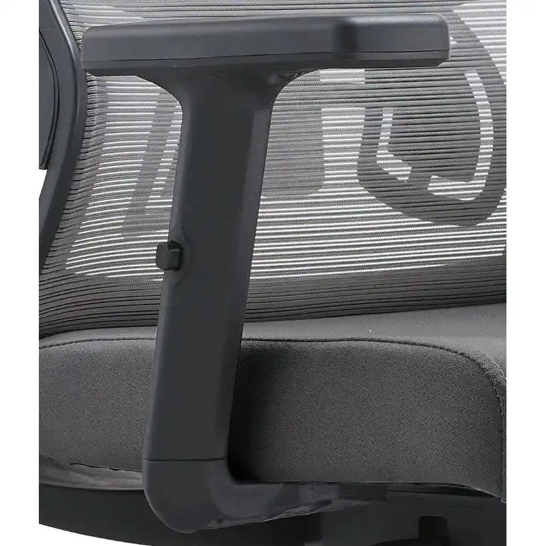 Chaise de conférence de bureau en coton avec dossier en maille, série Dale par LeisureMod