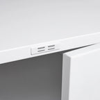 Support d'imprimante en métal avec rangement, table d'imprimante mobile pour petits espaces, avec porte, étagère réglable, classeur sur roulettes