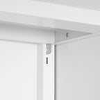 Support d'imprimante en métal avec rangement, table d'imprimante mobile pour petits espaces, avec porte, étagère réglable, classeur sur roulettes