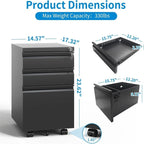 Classeur mobile à 3 tiroirs