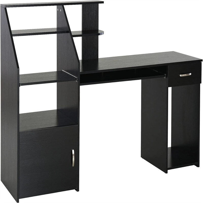 Computer Desk with Storage Shelves