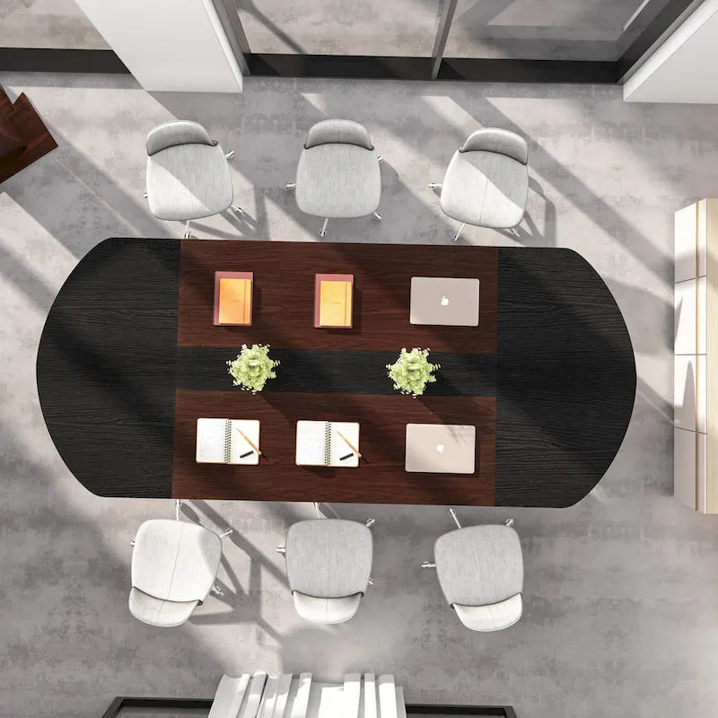 Table de conférence ovale de 1,80 m (6 pieds) - Tables de réunion incurvées pour bureaux