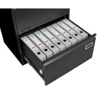 Classeur latéral à 3 tiroirs, classeur métallique verrouillable à trois tiroirs, classeur de bureau avec tiroirs verrouillables