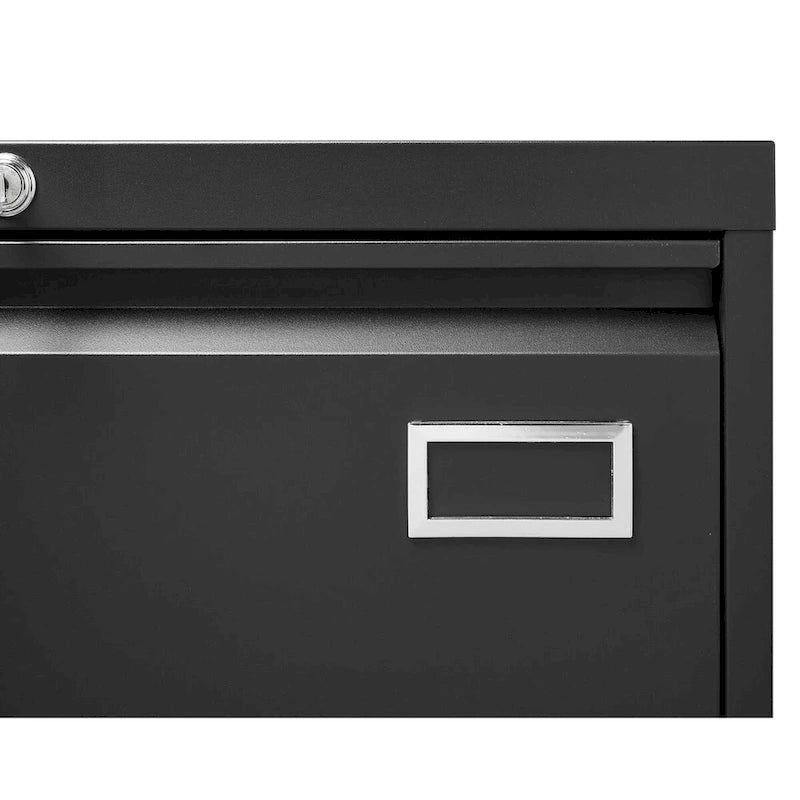 Classeur latéral à 3 tiroirs, classeur métallique verrouillable à trois tiroirs, classeur de bureau avec tiroirs verrouillables