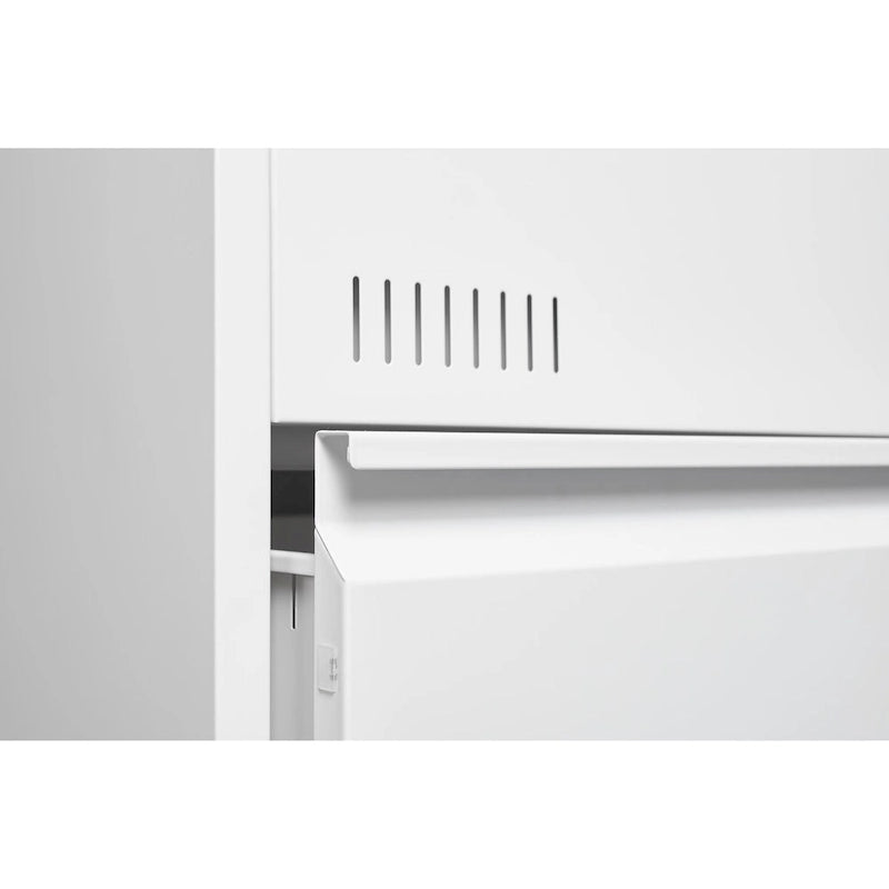 Classeur latéral à 3 tiroirs, classeur métallique verrouillable à trois tiroirs, classeur de bureau avec tiroirs verrouillables