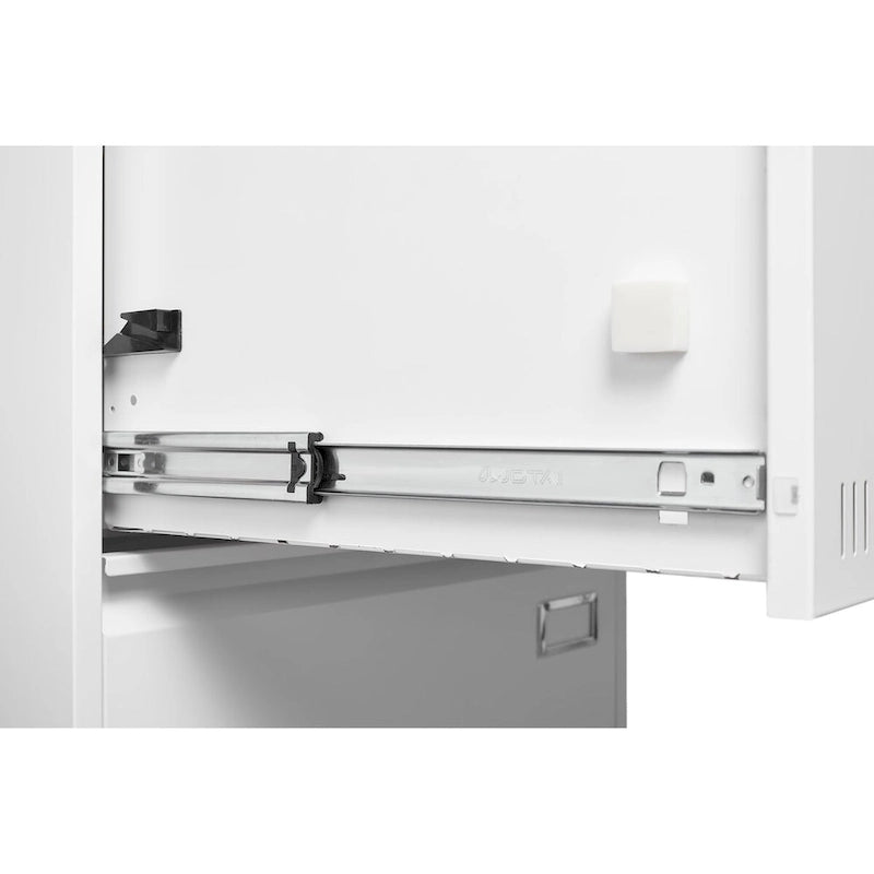 Classeur latéral à 3 tiroirs, classeur métallique verrouillable à trois tiroirs, classeur de bureau avec tiroirs verrouillables