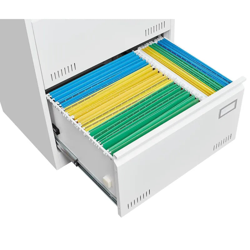 Classeur latéral à 3 tiroirs, classeur métallique verrouillable à trois tiroirs, classeur de bureau avec tiroirs verrouillables