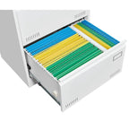 Classeur latéral à 3 tiroirs, classeur métallique verrouillable à trois tiroirs, classeur de bureau avec tiroirs verrouillables