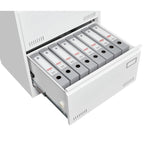 Classeur latéral à 3 tiroirs, classeur métallique verrouillable à trois tiroirs, classeur de bureau avec tiroirs verrouillables