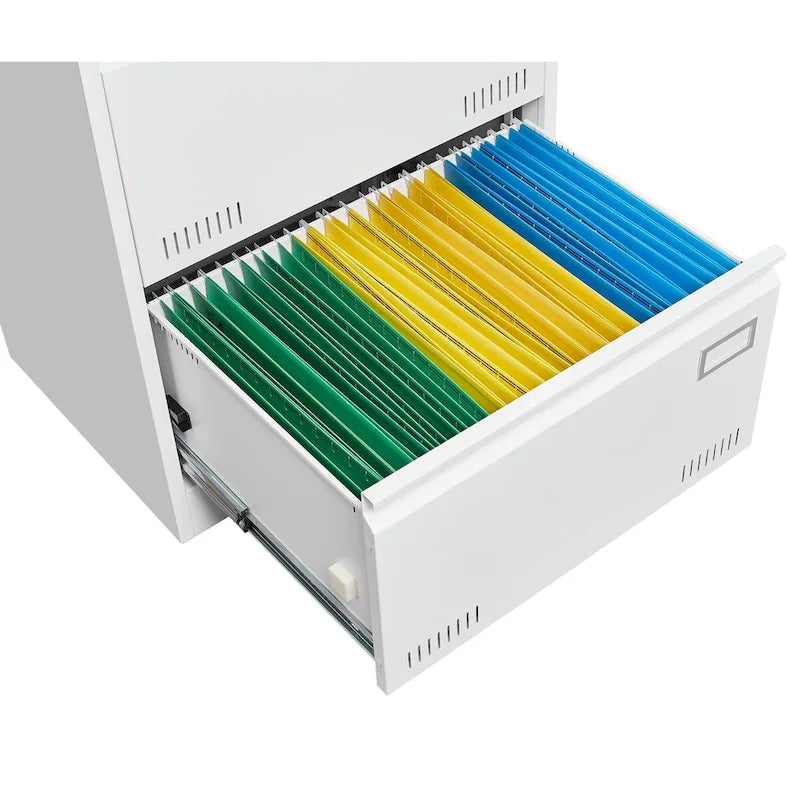 Classeur latéral à 3 tiroirs, classeur métallique verrouillable à trois tiroirs, classeur de bureau avec tiroirs verrouillables