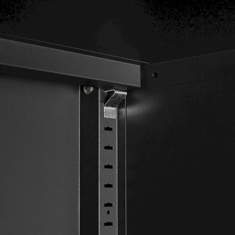 Armoire de rangement à 2 portes, armoire à outils de garage, classeur de bureau avec 2 cloisons amovibles