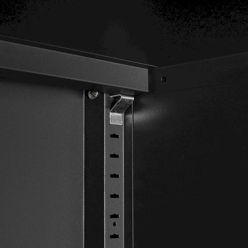 Armoire de rangement à 2 portes, armoire à outils de garage, classeur de bureau avec 2 cloisons amovibles