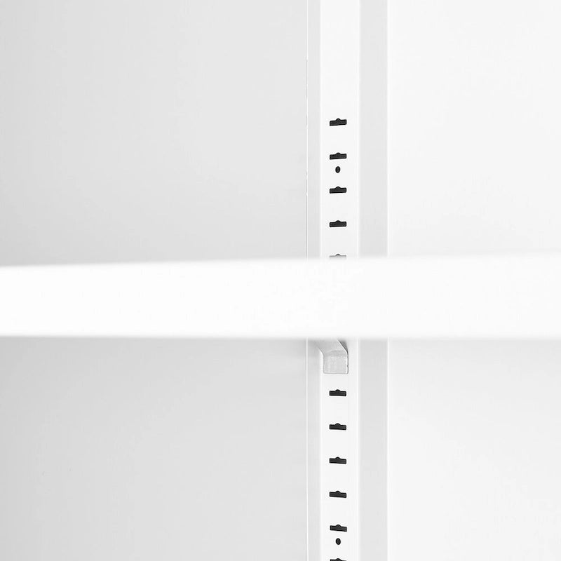 Armoire de rangement à 2 portes, armoire à outils de garage, classeur de bureau avec 2 cloisons amovibles