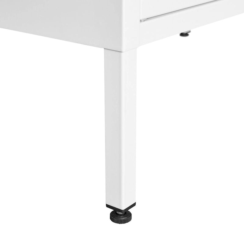 Armoire de rangement à 2 portes, armoire à outils de garage, classeur de bureau avec 2 cloisons amovibles