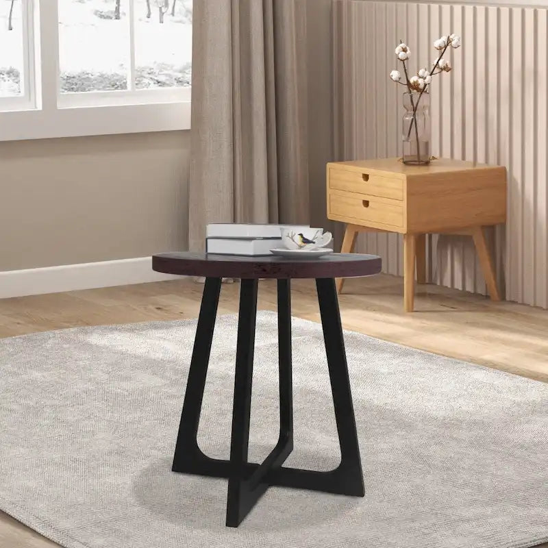 HGMart End Table 20 Inch Round Side Table Modern Living Room Small Coffee Table Nightstand
