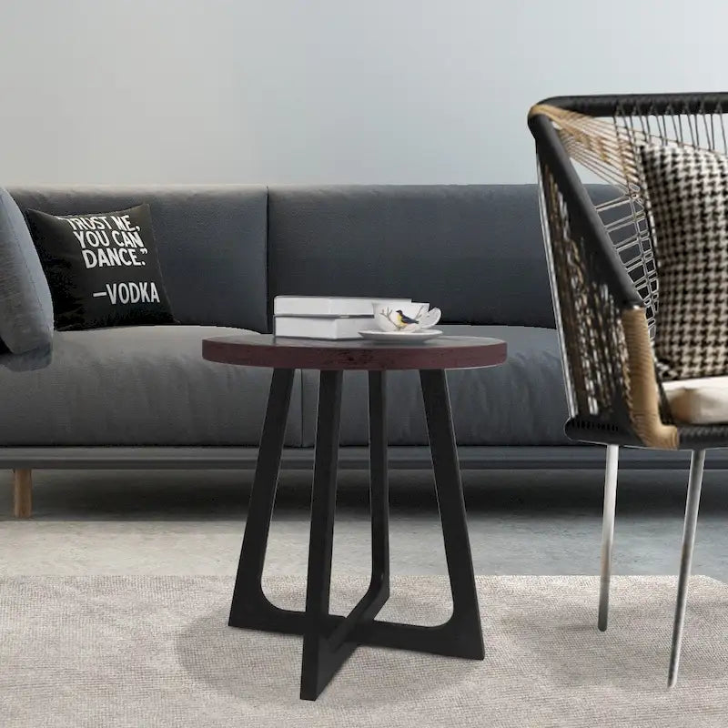 Table d'appoint ronde HGMart de 50 cm (20 pouces), table basse moderne pour petit salon ou table de chevet