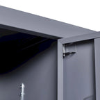Casier métallique à 5 portes de 66 cm de haut avec serrure pour employés, armoire de rangement pour la maison, la salle de sport, le bureau, l'école ou le garage, gris