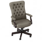 Fauteuil de bureau capitonné à dossier haut Salinas avec accoudoirs, par Bush Furniture