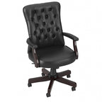 Fauteuil de bureau capitonné à dossier haut Salinas avec accoudoirs, par Bush Furniture