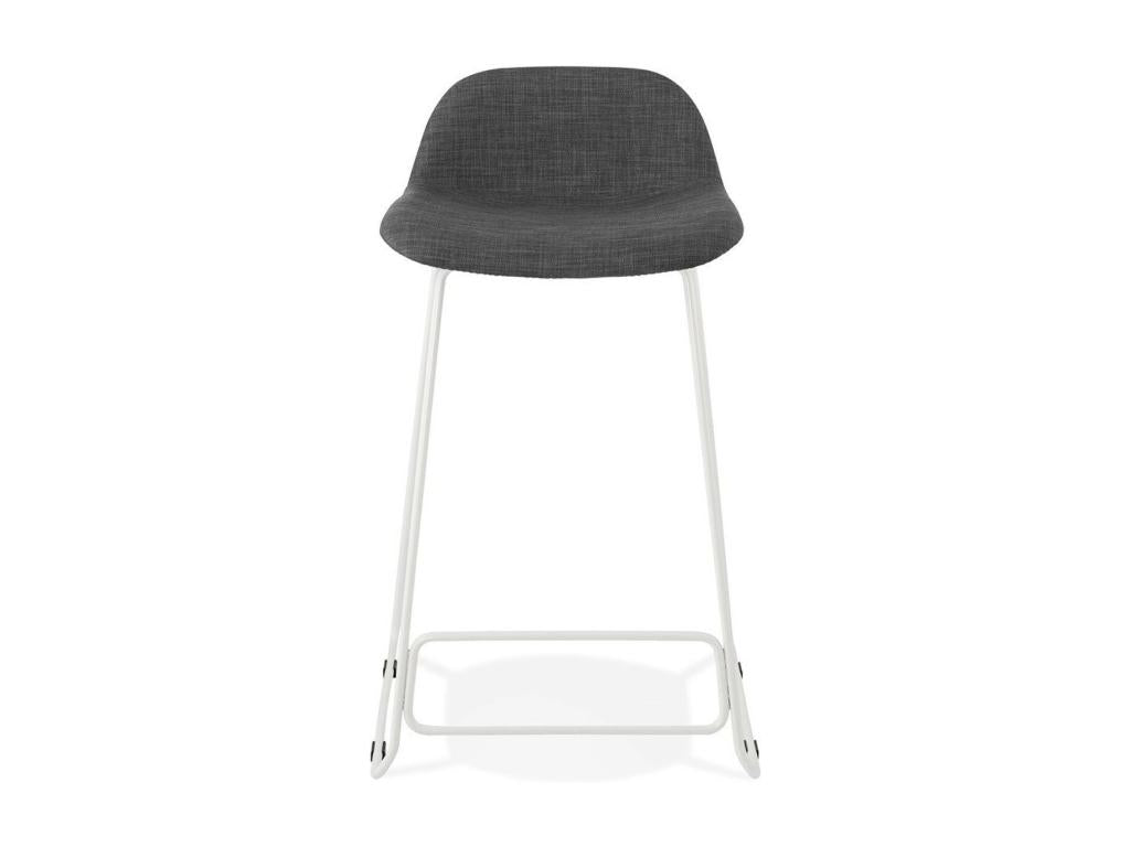 Tabouret de Bar Design Vertchez 85cm Gris Fonc¨¦ / Blanc