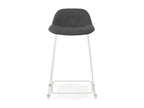 Tabouret de Bar Design Vertchez 85cm Gris Fonc¨¦ / Blanc