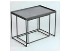 Tables d'appoint gigognes Acier/C¨¦ramique anthracite mat - Vertchez