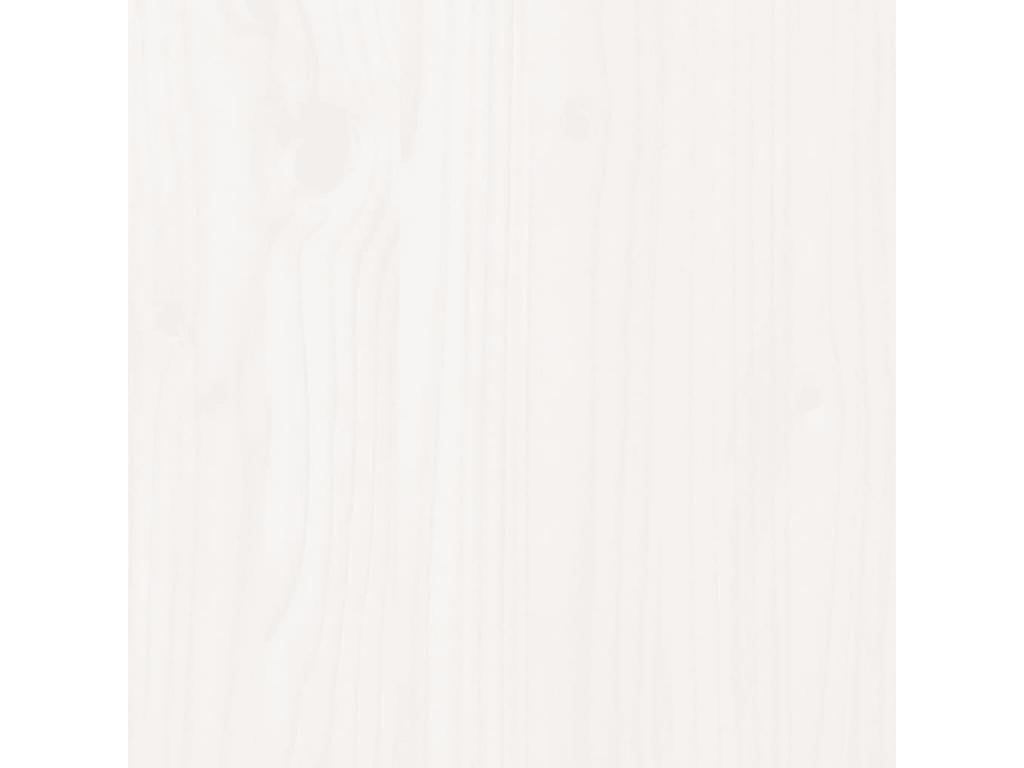 Cadre de lit Blanc Bois de pin massif 160x200 cm