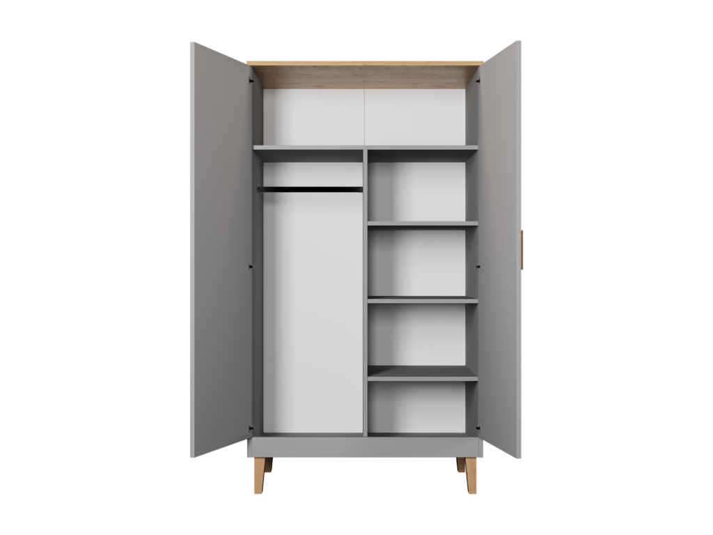 Armoire 2 portes Vertchez - Gris