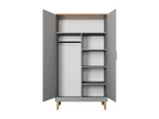 Armoire 2 portes Vertchez - Gris
