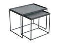 Tables d'appoint gigognes Acier/C¨¦ramique anthracite mat - Vertchez