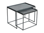 Tables d'appoint gigognes Acier/C¨¦ramique anthracite mat - Vertchez