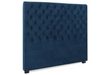 Tête de lit capitonnée Meublita 160cm Velours Bleu Fonc¨¦