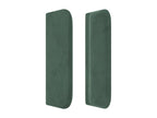Tête de lit avec oreilles Vert fonc¨¦ 163x16x78/88 cm Velours
