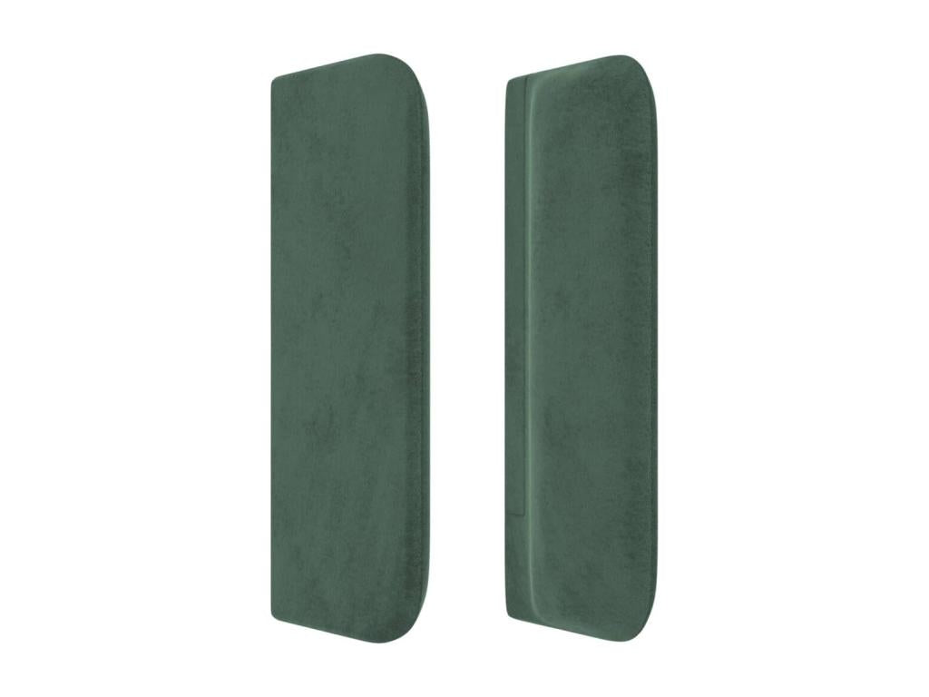 Tête de lit avec oreilles Vert fonc¨¦ 163x16x78/88 cm Velours