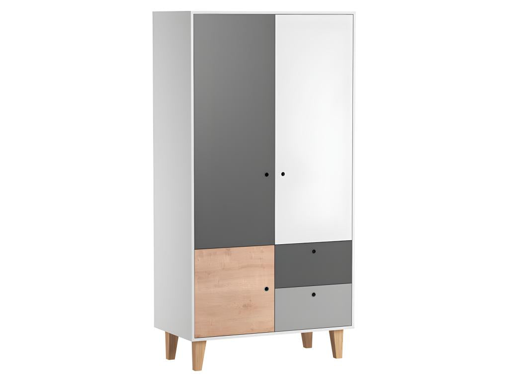 Lit b¨¦b¨¦ ¨¦volutif et Armoire Meublita Bois