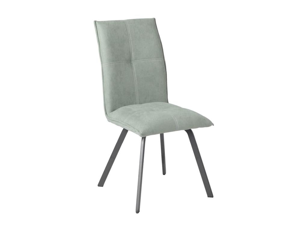 Vertchez - Lot de 4 Chaises Tissu Coloris Vert d'Eau