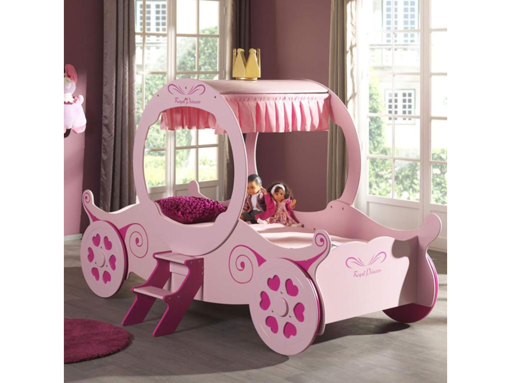 Lit enfant Cal¨¨che Rose 90x200