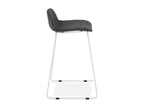 Tabouret de Bar Design Vertchez 85cm Gris Fonc¨¦ / Blanc