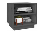 Tables de chevet 2 pcs Gris 40x34x40 Bois de pin solide