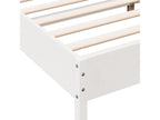 Cadre de lit blanc 140x190 bois de pin massif