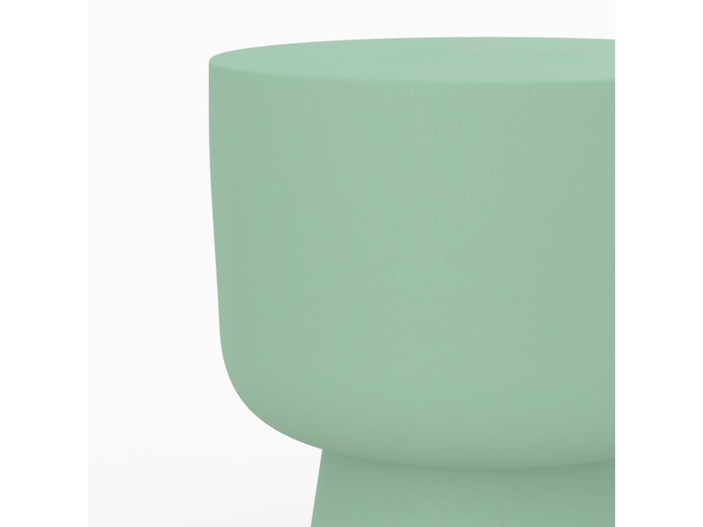 Table d'appoint ronde en métal vert D34 cm - Vertchez