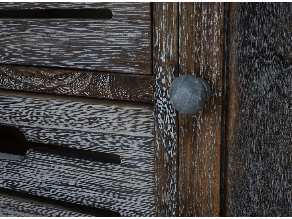 Banquette Meublita-J22, style commode Meublita vintage, 49x71x32cm, marron