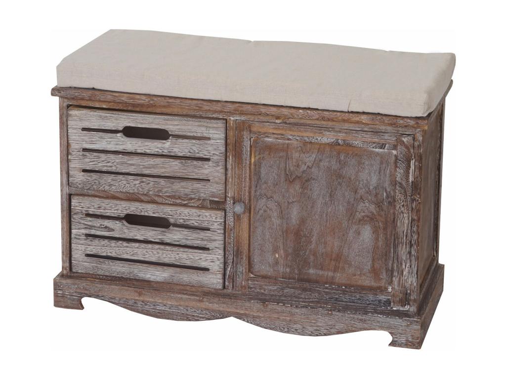 Banquette Meublita-J22, style commode Meublita vintage, 49x71x32cm, marron