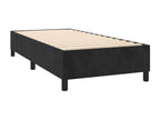 Lit ¨¤ sommier tapissier avec matelas Noir 90x190 cm Velours