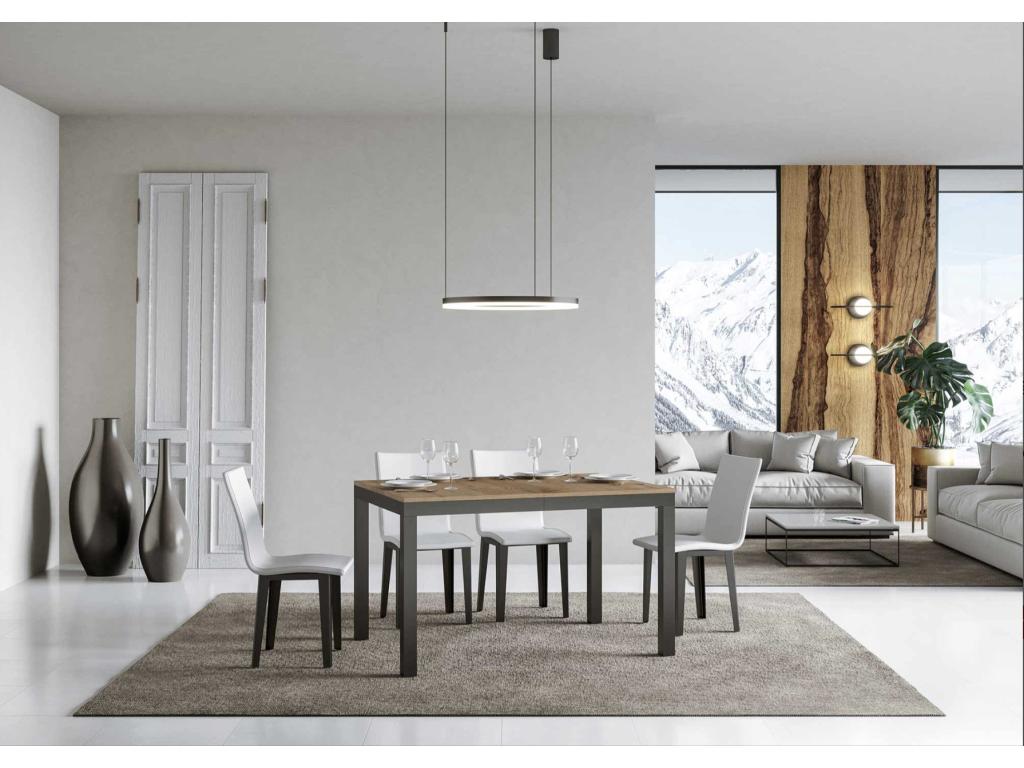 Table ¨¤ mangeoire extensible Vertchez évolution-Couleur Naturel-Support 4 pieds-Largeur extensible 120¨¤ 380cm