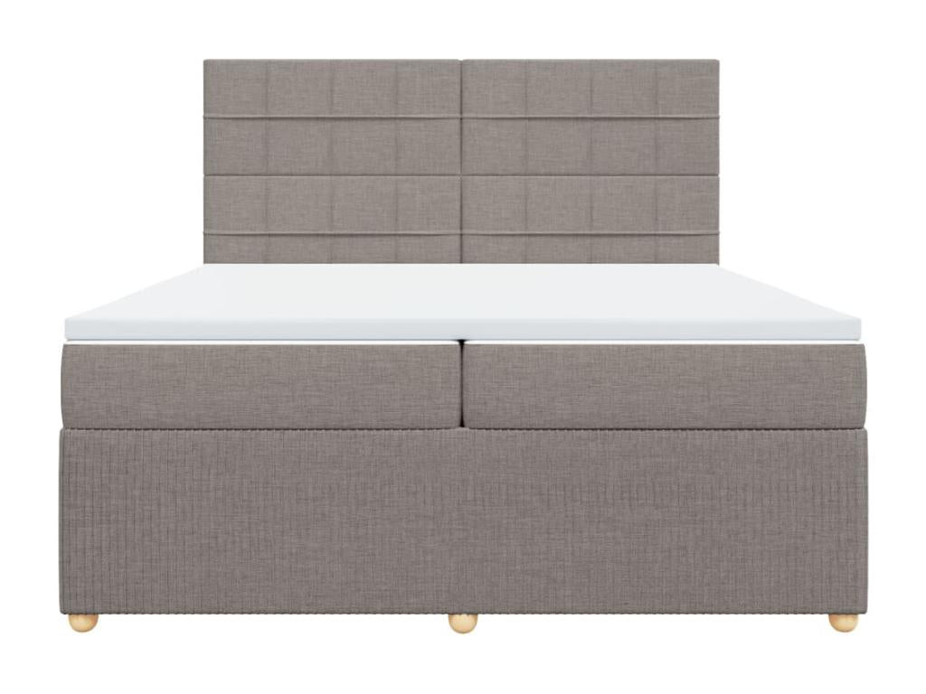 Sommier ¨¤ Meublita de lit avec matelas Meublita 200x200 cm Tissu