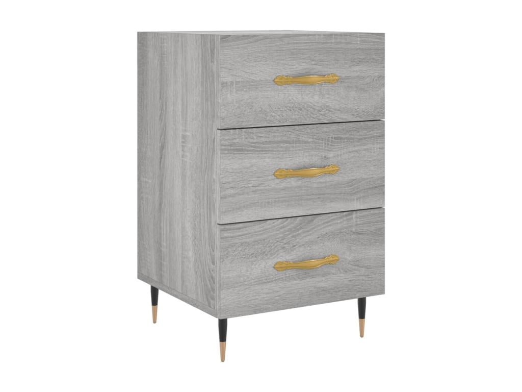Table de chevet Vertchez gris 40x40x66 cm bois d'ing¨¦nierie