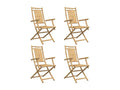 Chaises pliables de jardin lot de 4 53x66x99 cm Meublita