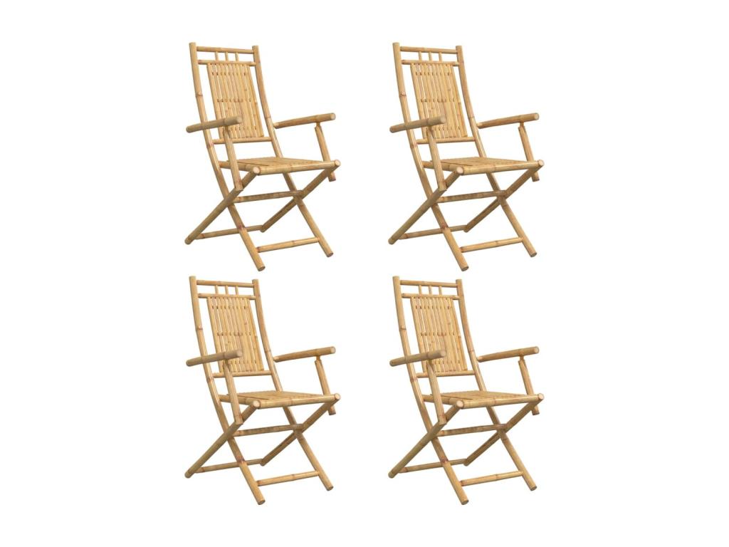 Chaises pliables de jardin lot de 4 53x66x99 cm Meublita