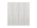 Armoire D¨¦gringol¨¦ 4 portes 2 tiroirs blanc 190x52x180cm
